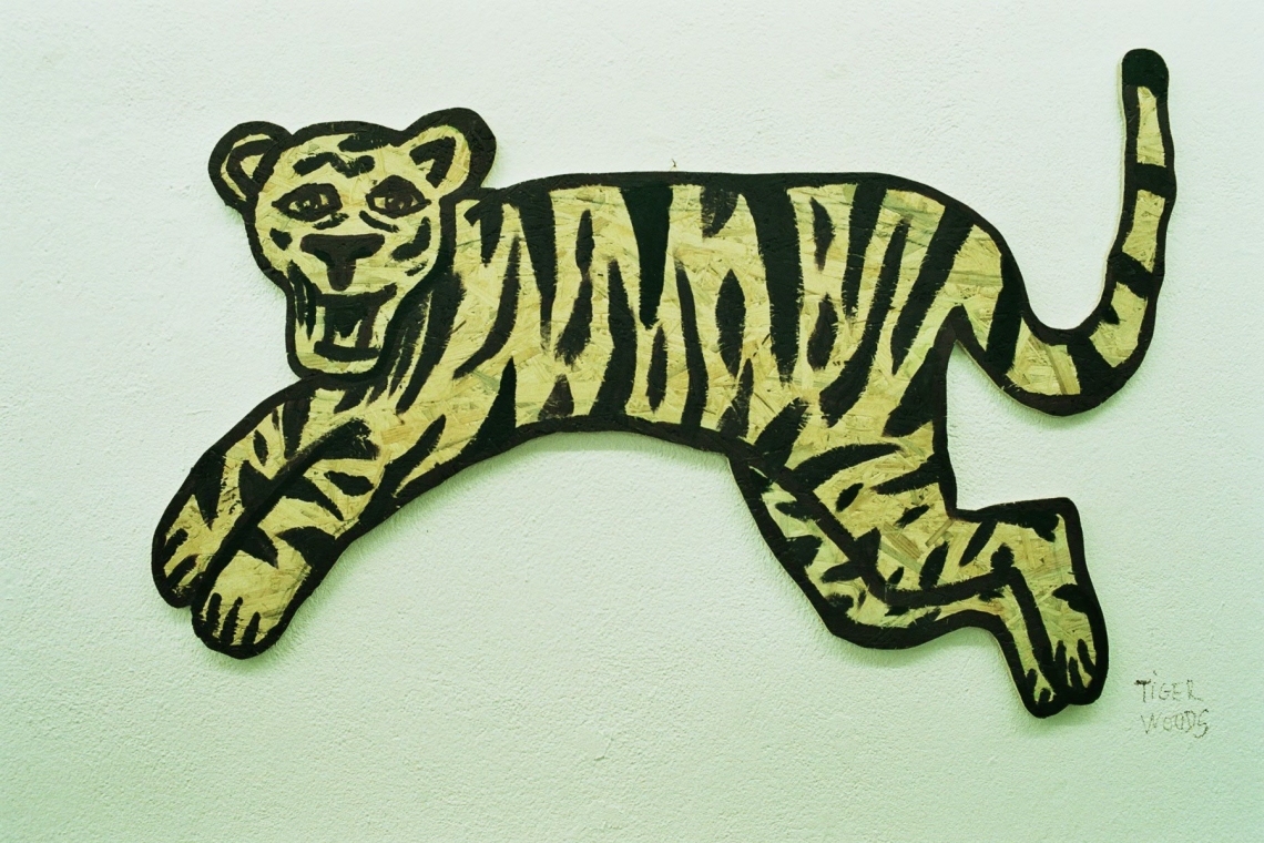 "Tiger Woods" Malerei auf Holz