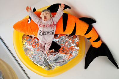 Susann Walder im Haifischbecken, 2010
Foto: L. Pusterla