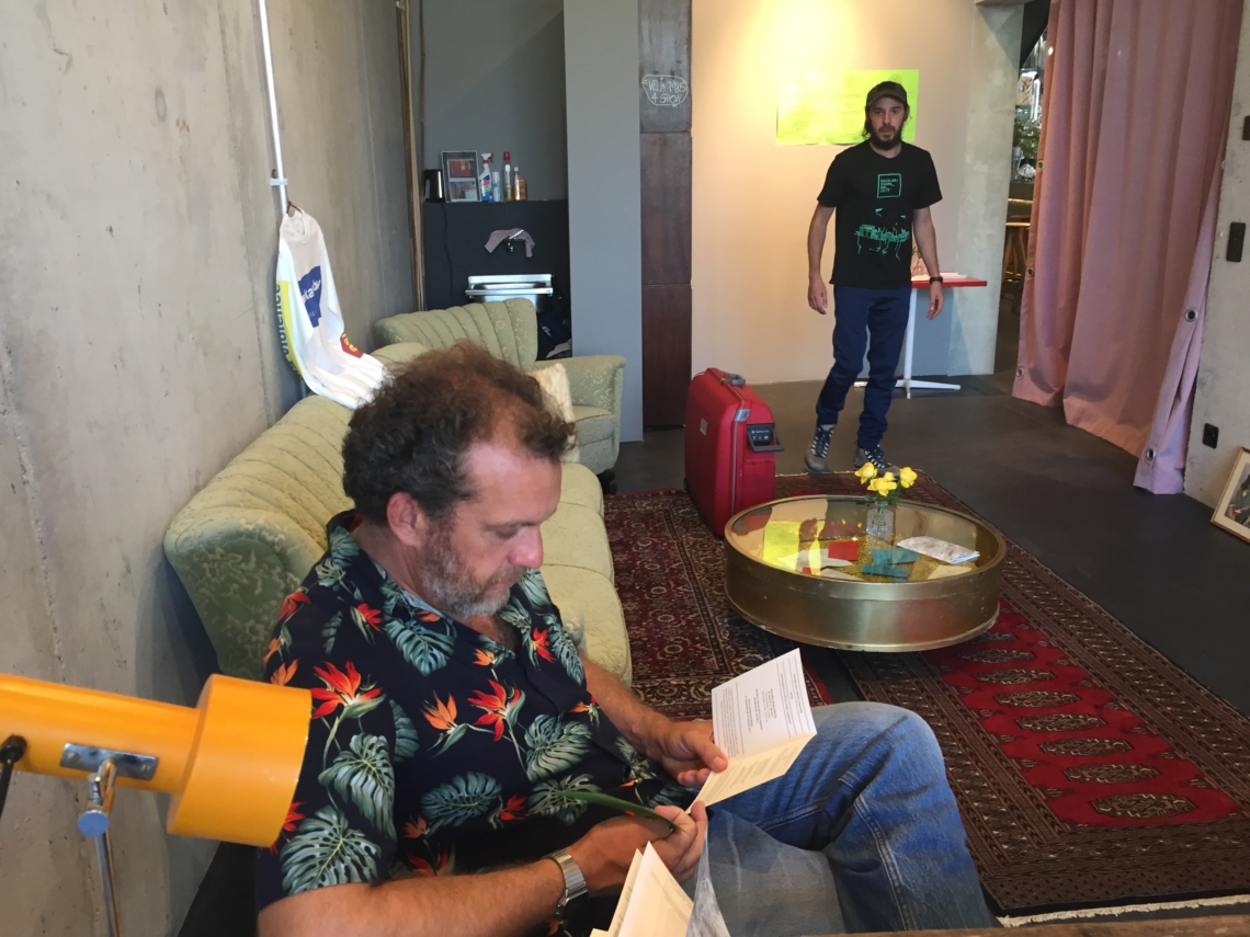 Lukatoyboy and following artist in residence Rich Bott