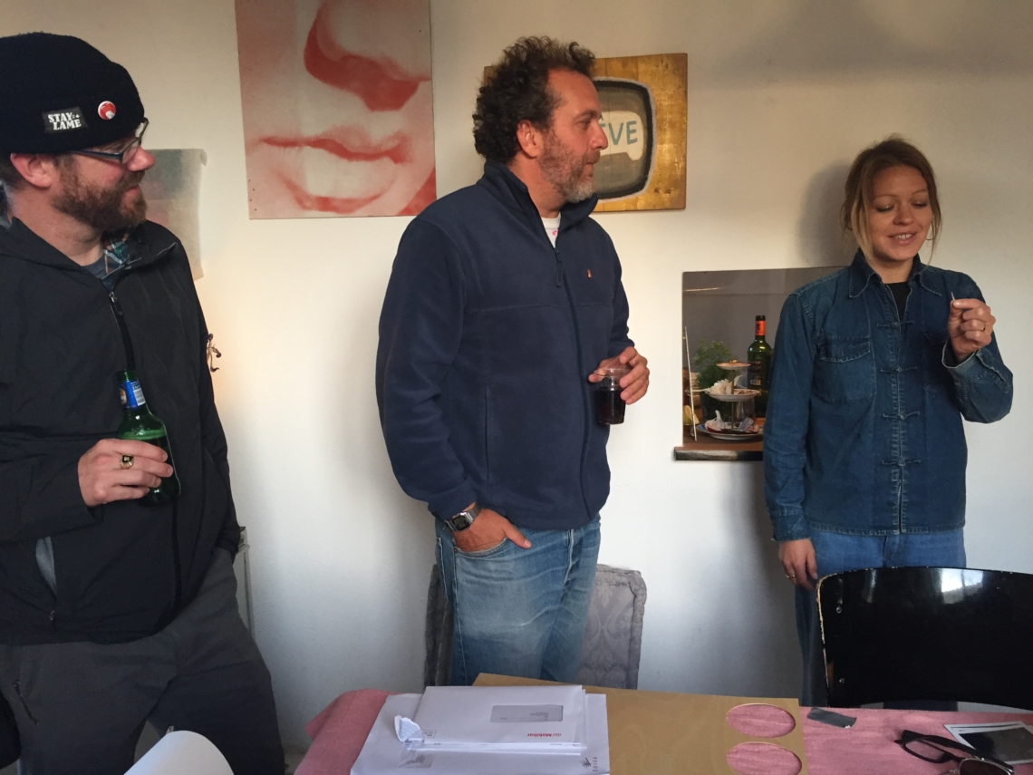 Artist Louis Schmidt from Los Angeles visiting Rich, meeting film maker Jessie Fischer 