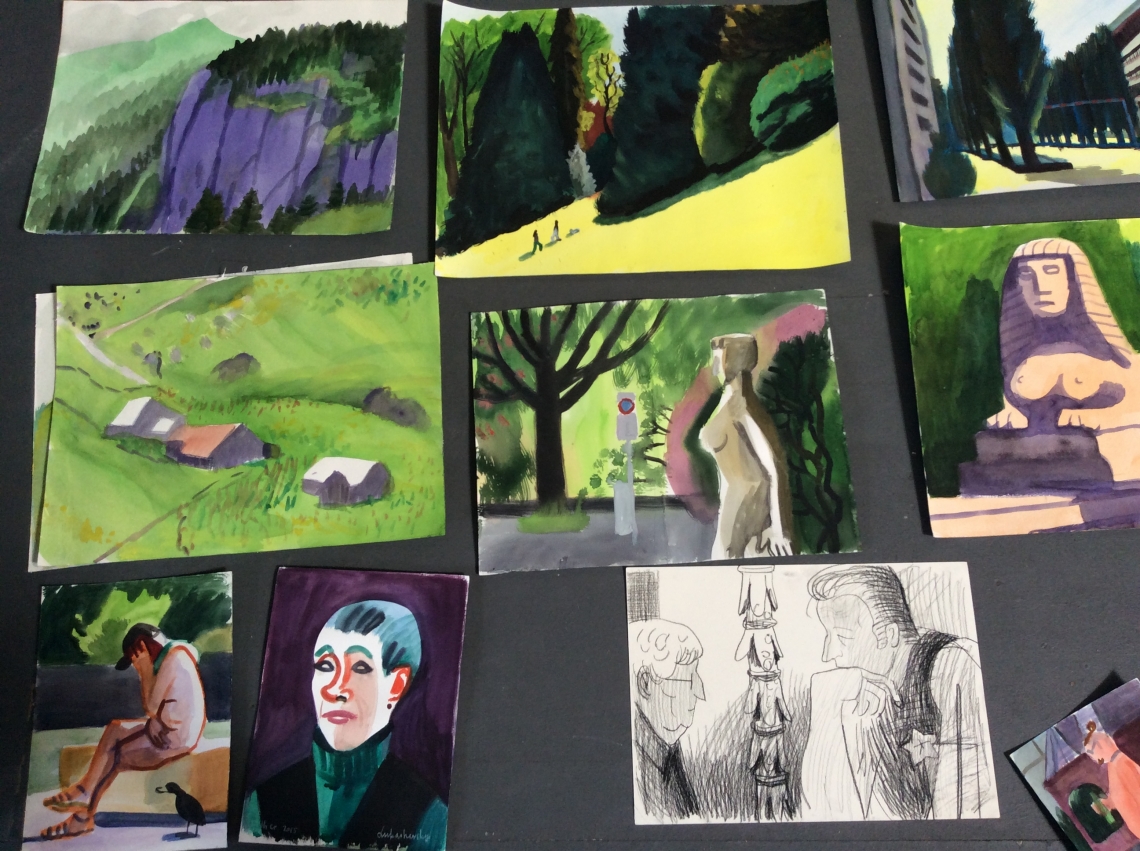 Anna Lukashevsky, Presentation of original paintings and drawings, Zurich 2015