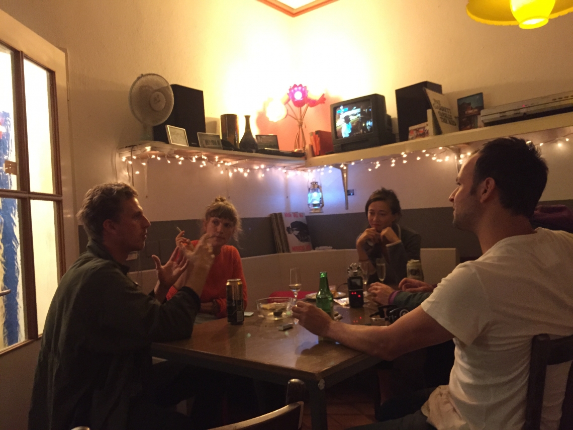 Vernissage message salon embassy Zine #4 Jonathan Touitou.  Conversation with Hilde von Overbeck, Marc Hunziker, Ayumi Paul