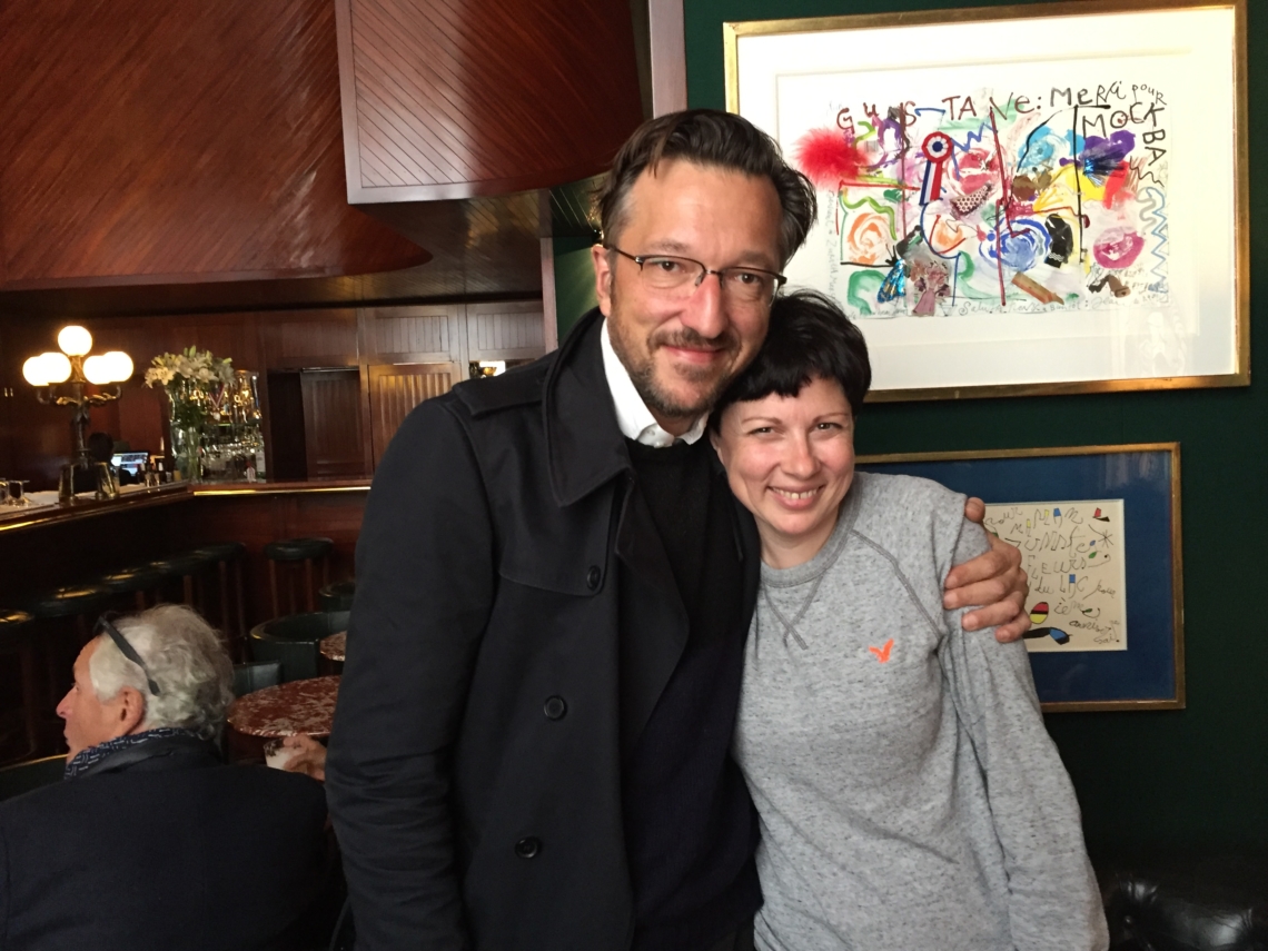 Anna Lukashevsky meets Lukas Bärfuss at Kronenhalle Bar 