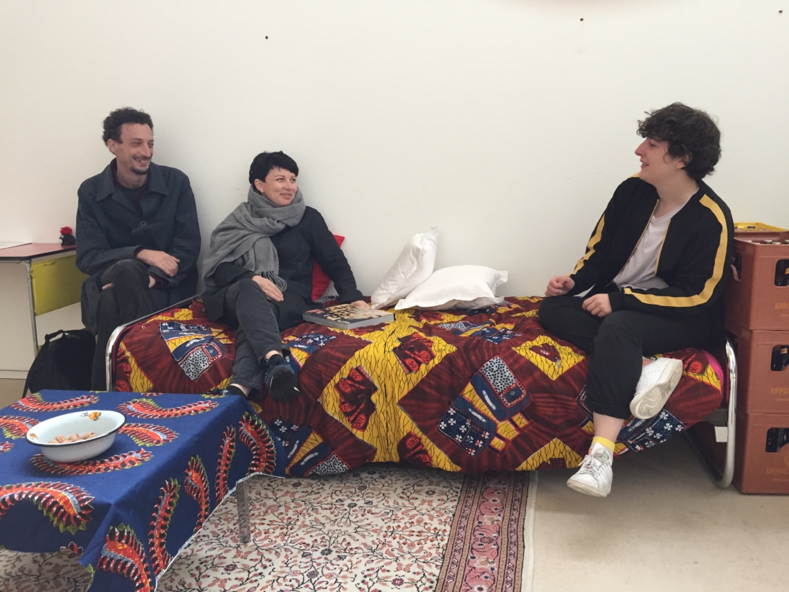 Anna Lukashevsky meeting the artist in residence Ninutsa Shatberashvili  