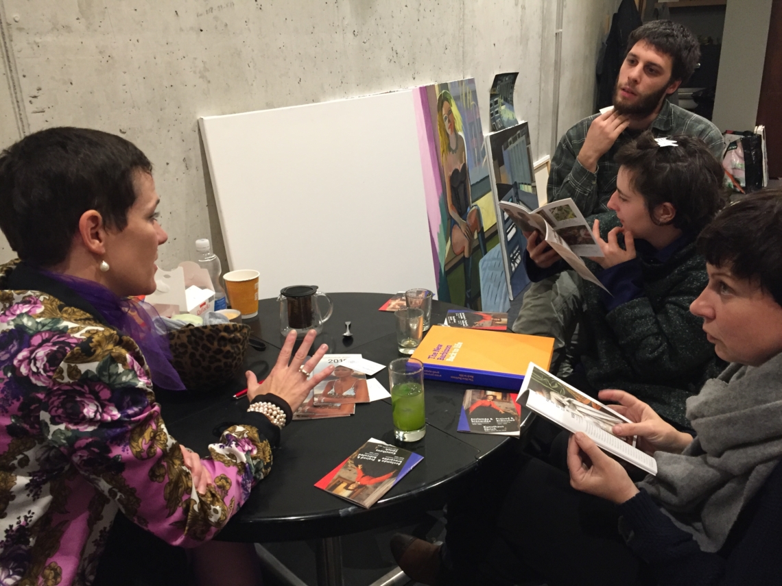 meeting with message salon embassy artist Anna Lukashevsky and curator Cathérine Hug at 25hours Hotel Langstrasse