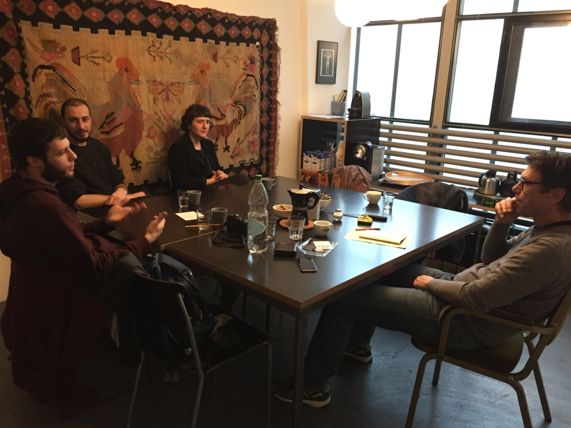 at Kunsthalle, together with George Spanderashvili, in conversation with director Daniel Baumann