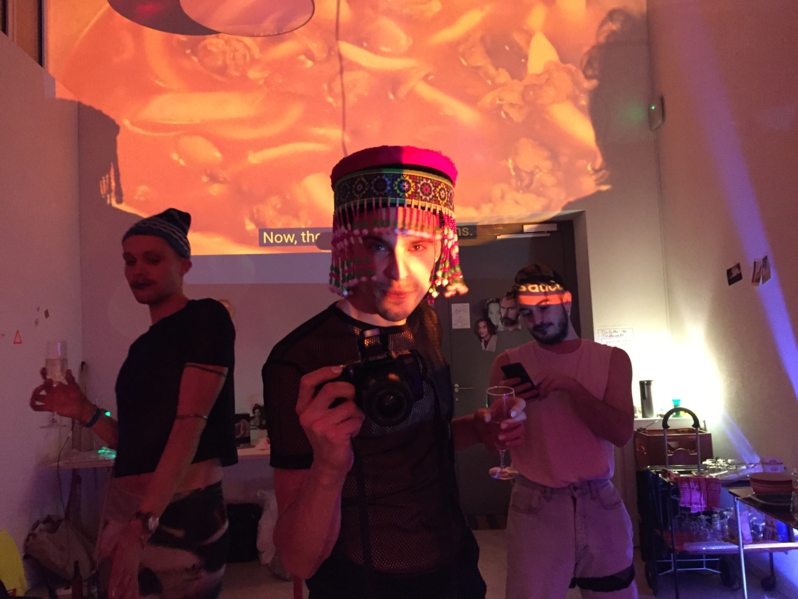 New Year Party at the message salon embassy studio,  with slovenian dancer Leon Marič and  french dancer Simon Fleury 