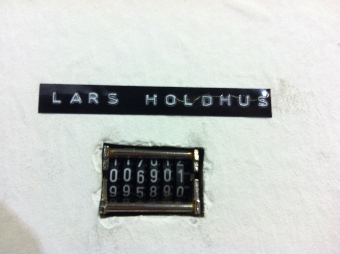 Installationsansicht.  "Youtube", Zähler