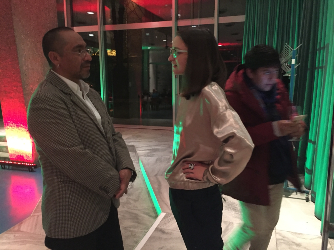 Daniela at Kunsthaus, in conversation with the artist Abraham Cruzvillegas