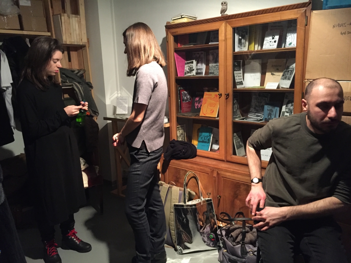 Daniela at bookstore Material, in conversation with Divas Aga Pedziwiatr, in company of Giorgi Spanderashvili