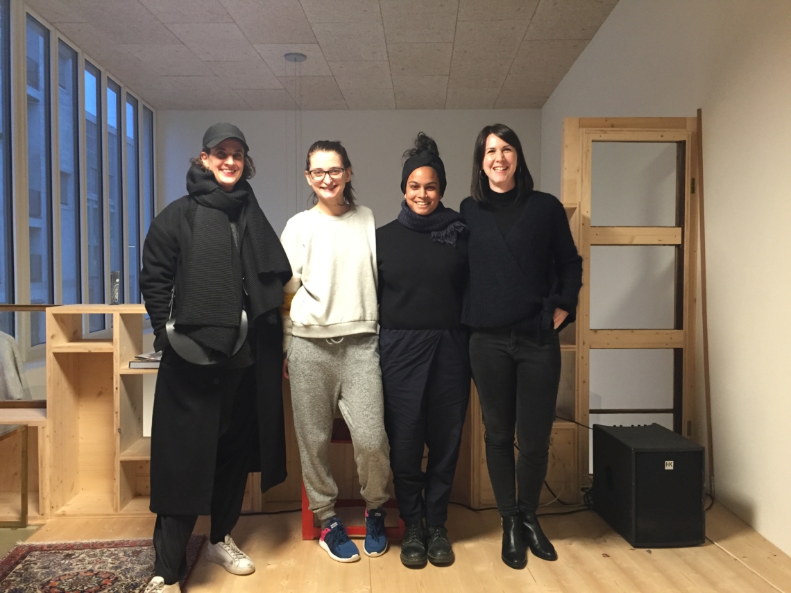 The meeting at the studio, with Gioia dal Molin, Daniela Palimariu, Tara Lasrado, Alessandra Gabaglio
