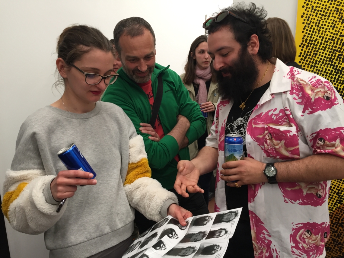 in conversation with artist Andreas Martis and artist Alex Becerra at his show at Karma International Zürich