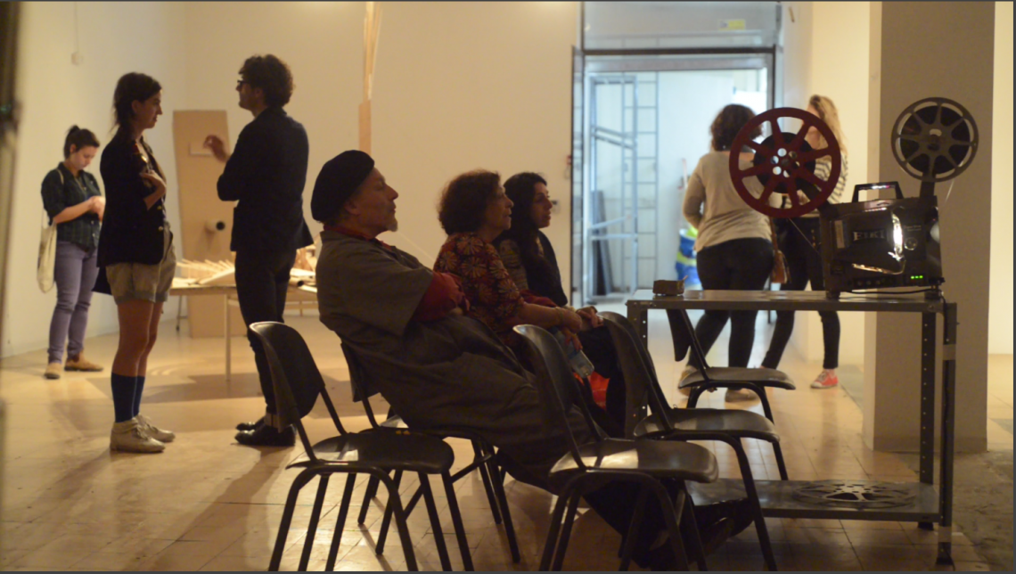 "Always were in darkness" Jacque Fima - red projection, Baad 2014