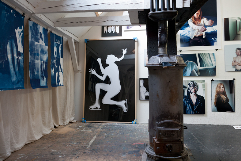 Installationsansicht «In der Hütte», Atelier Schwamendingen, Foto Ruth Erdt