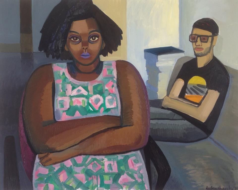 Anna Lukashevsky "Shoshana & Edik", oil on linen, 110/80, 2014