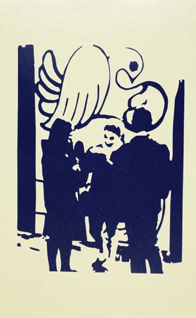 Felipe Mujica: "Por Pintar la Libertad de Colores", 2007, detail, adhesive vinyl on tin