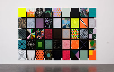 Davix: Malerei 1 - 45, 2005-2011,
Acryl auf Leinwand je 50 x 40 cm,
Kunstmuseum Luzern 2011
