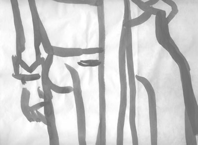 Andrea Muheim: Laura und Luca 2005, Tusche auf Papier