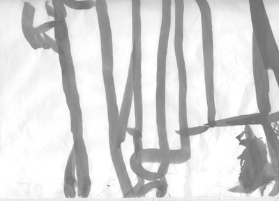 Andrea Muheim: Laura und Luca 2005, Tusche auf Papier