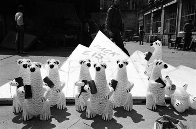 Vorbereitung mit versammelten Eisbären zur Demo am Nationalen Feiertag, 1. August 1980, im autonomen Jugendzentrum AJZ, Limmatstrasse 18-20, Zürich