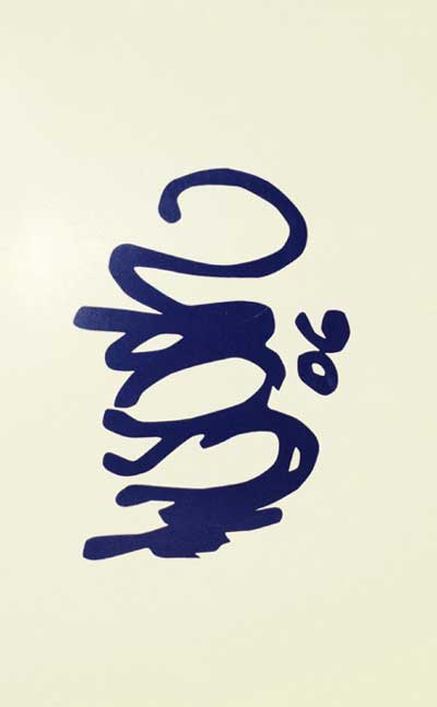 Felipe Mujica: "Por Pintar la Libertad de Colores", 2007, detail, adhesive vinyl on tin